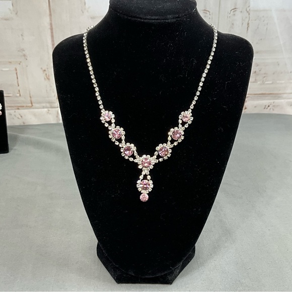 Prom/Special Occasion Necklace and Earrings, Light Purple - Picture 5 of 14